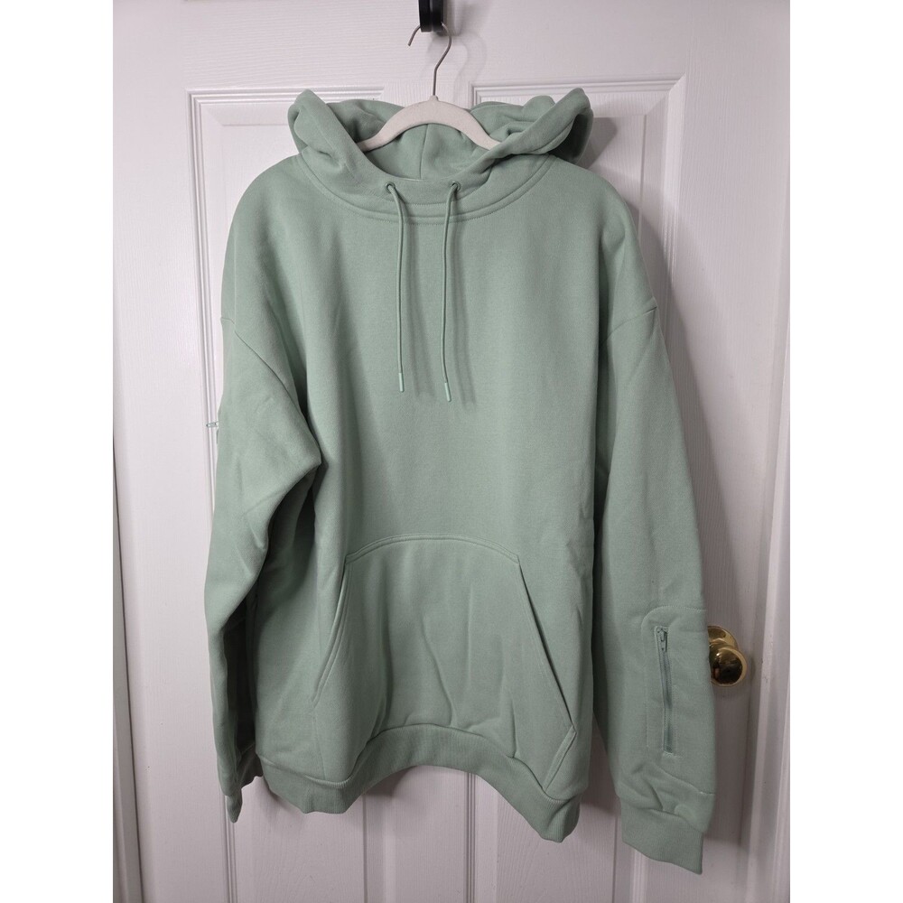 Comfrt Airplane Mode Travel Hoodie Aloe Mint Green L Sleep Mask Pockets NEW